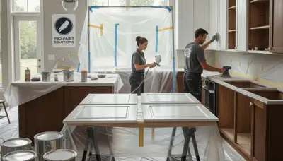Cabinet painting in Wilmington, NC for coastal humidity-resistant kitchen and bath finishes