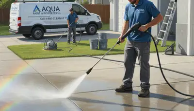 Concrete pressure cleaning in Wilmington, NC by Wilmington Paint Pros for driveways and patios