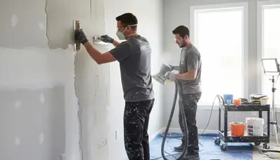 Wilmington, NC drywall repair by Wilmington Paint Pros restoring damaged walls to a smooth finish